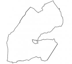 Djibouti Map Outline