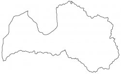 Latvia Map Outline