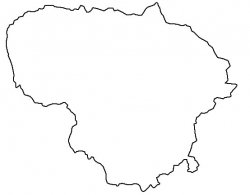 Lithuania Map Outline