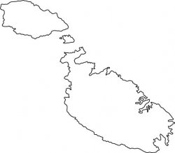Malta Map Outline