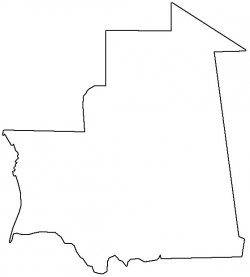 Mauritania Map Outline