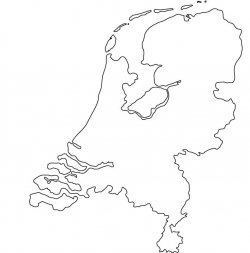The Netherlands Map Outline