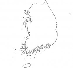 South Korea Map Outline
