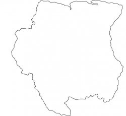 Suriname Map Outline