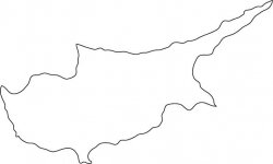Cyprus Map Outline